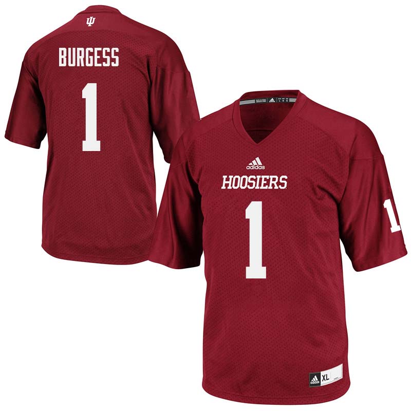 Men #1 Juwan Burgess Indiana Hoosiers College Football Jerseys Sale-Crimson